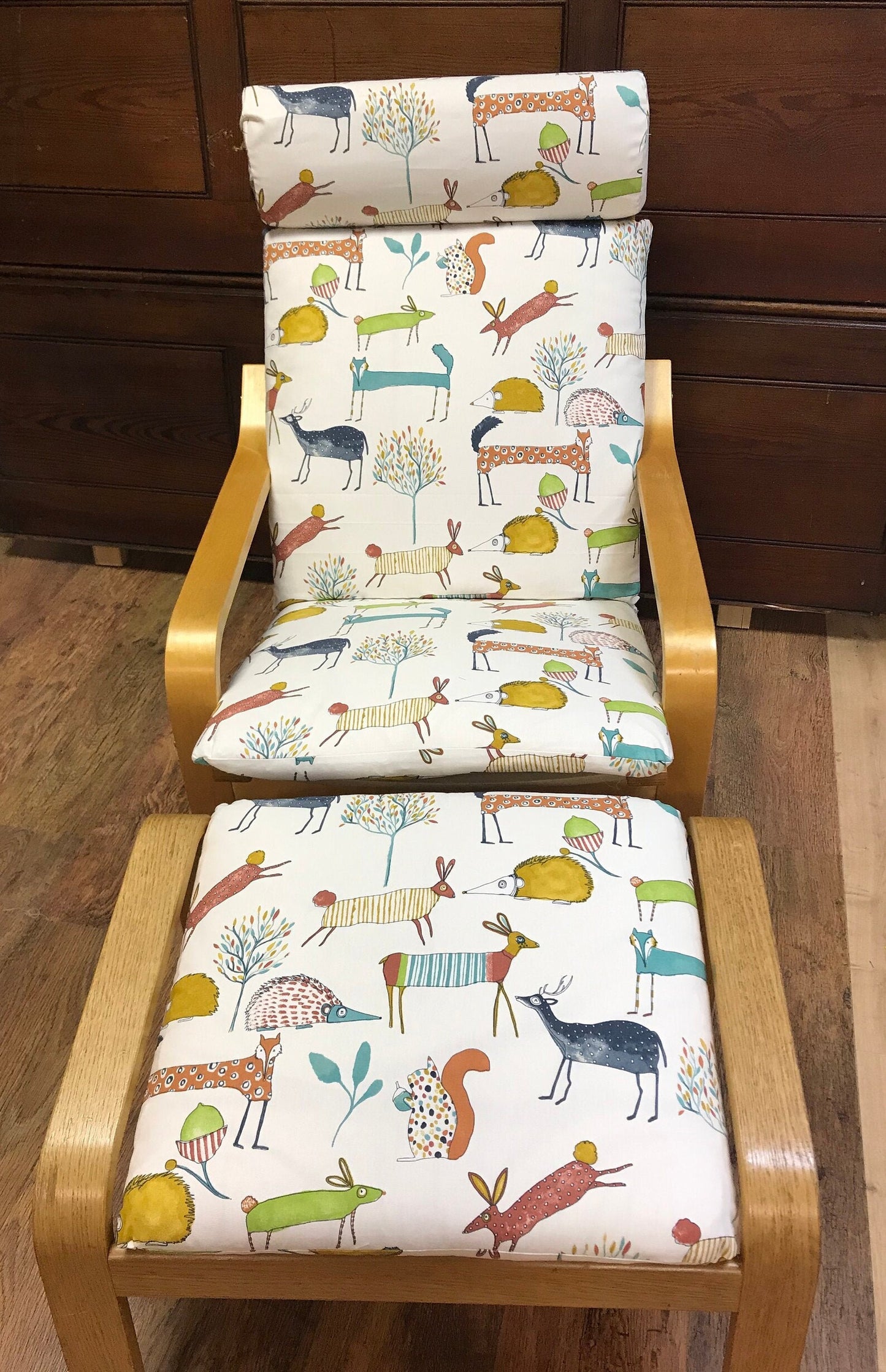 IKEA Poang chair cover. Custom handmade covers made in Organic cotton fabric
