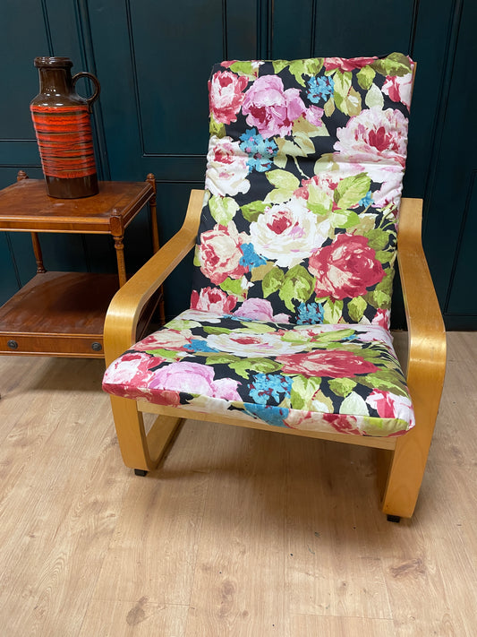 Ikea Poang Replacement cover in Beautiful Prestigious WILLOUGHBY Floral print fabric which is 100% cotton
